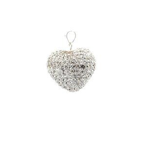 925 Sterling Silver Pendant Crystals Large White Heart